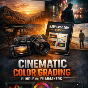 All BMPCC 4K/6K LUTs + Complete RAW to Rec.709 Guide Ebook | Cinematic Color Grading Bundle for Filmmakers