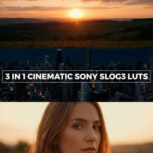3 in 1 Cinematic Sony Slog3 LUTs Bundle | Bright & Airy, Rose Gold, Film Look