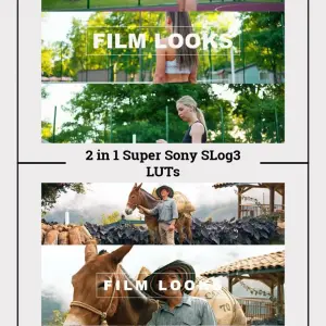 2-in-1 Sony SLog3 LUTs Super Pack - 8 Cinematic Presets for A7S III, FX3, FX30, A1, Rec709, Video Editing, Color Grading