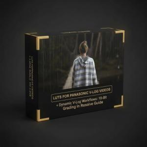 Pro Panasonic V-Log LUT Pack + Resolve Guide | GH5 S5II Cinematic Color Grading Instant Download