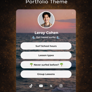 Link in Bio Digital Card – Personal Landing Page for Creators