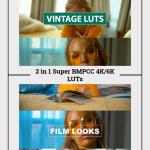 BMPCC 4K & 6K ProRes/BRAW LUTs 2-in-1 Super Pack | 11 Cinematic LUTs for Color Grading | Instant Download | Video LUT Bundle