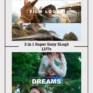 2-in-1 Sony SLog3 LUTs Super Pack - 8 Cinematic Presets for A7S III, FX3, FX30, A1, Rec709, Video Editing, Pro Color Grading