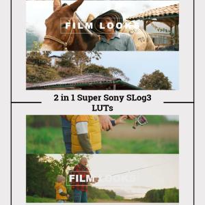 2-in-1 Sony SLog3 LUTs Super Pack - 9 Cinematic Presets for A7S III, FX3, FX30, Rec709, Video Editing