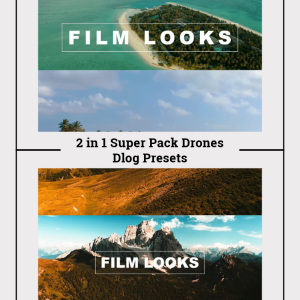 2-in-1 DJI Drone D-Log Presets Packs for Premiere Pro: Cinematic Color Grading for Aerial Footage