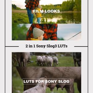 2 in 1 Sony Slog3 LUTs Pack – Dual Cinematic Color Grading Presets for Sony Alpha, A7S3, FX3 Cameras and more